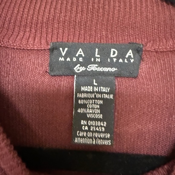 Valda‎ Men's Maroon Long Sleeve Shirt Size L - Picture 5 of 7